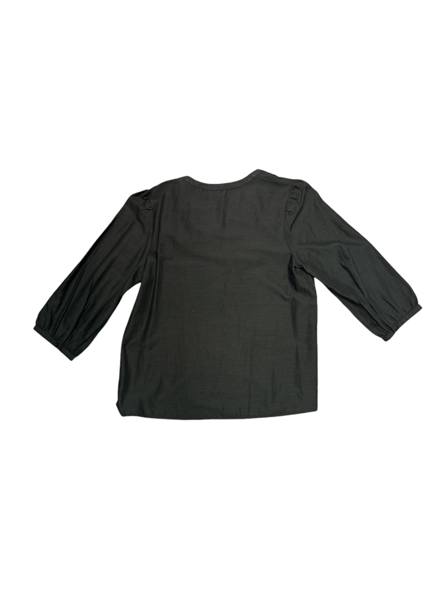 Blouse 3/4 Sleeve By Knox Rose In Black, Size: M