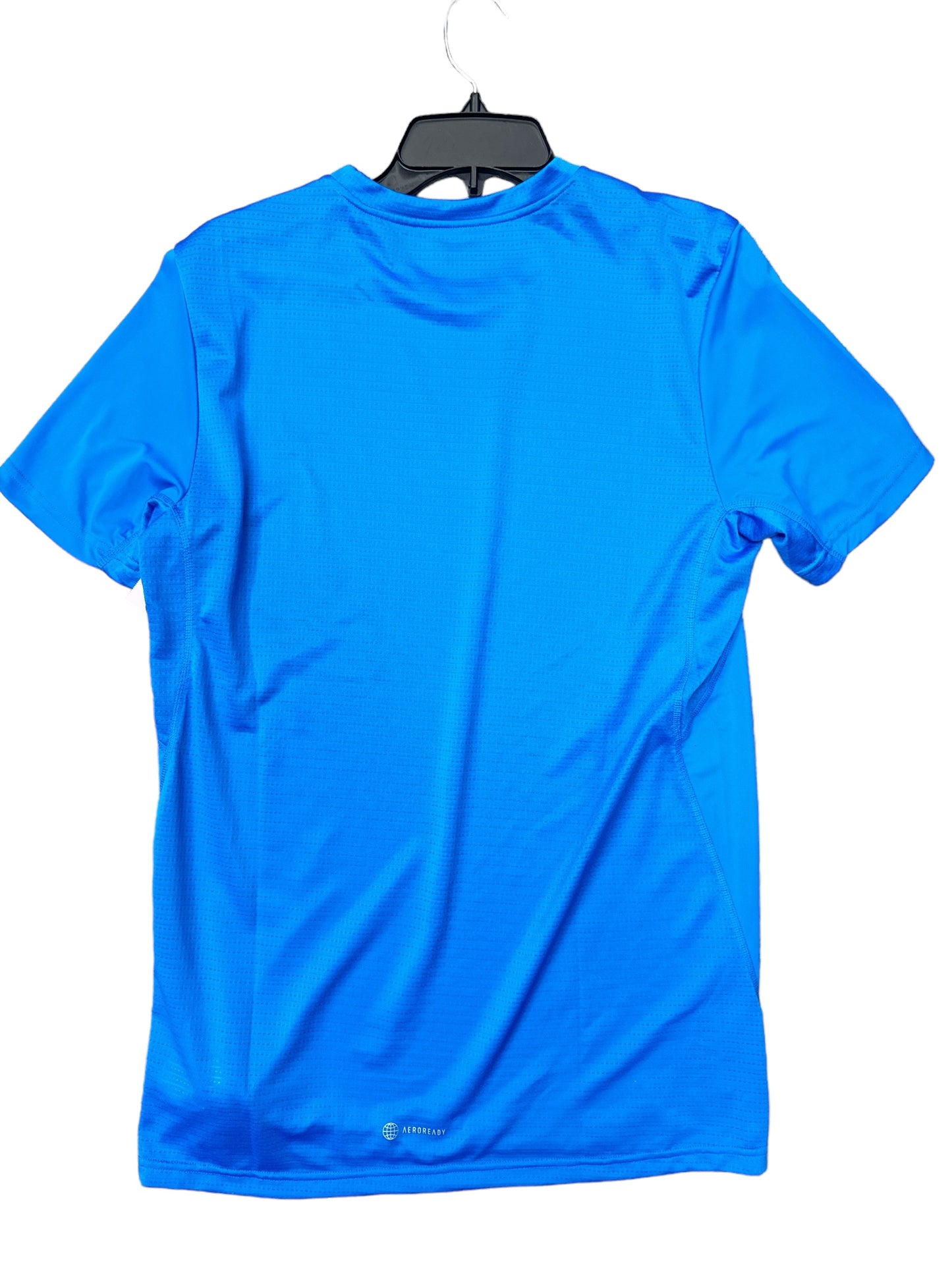 Blue Athletic Top Short Sleeve Adidas, Size S