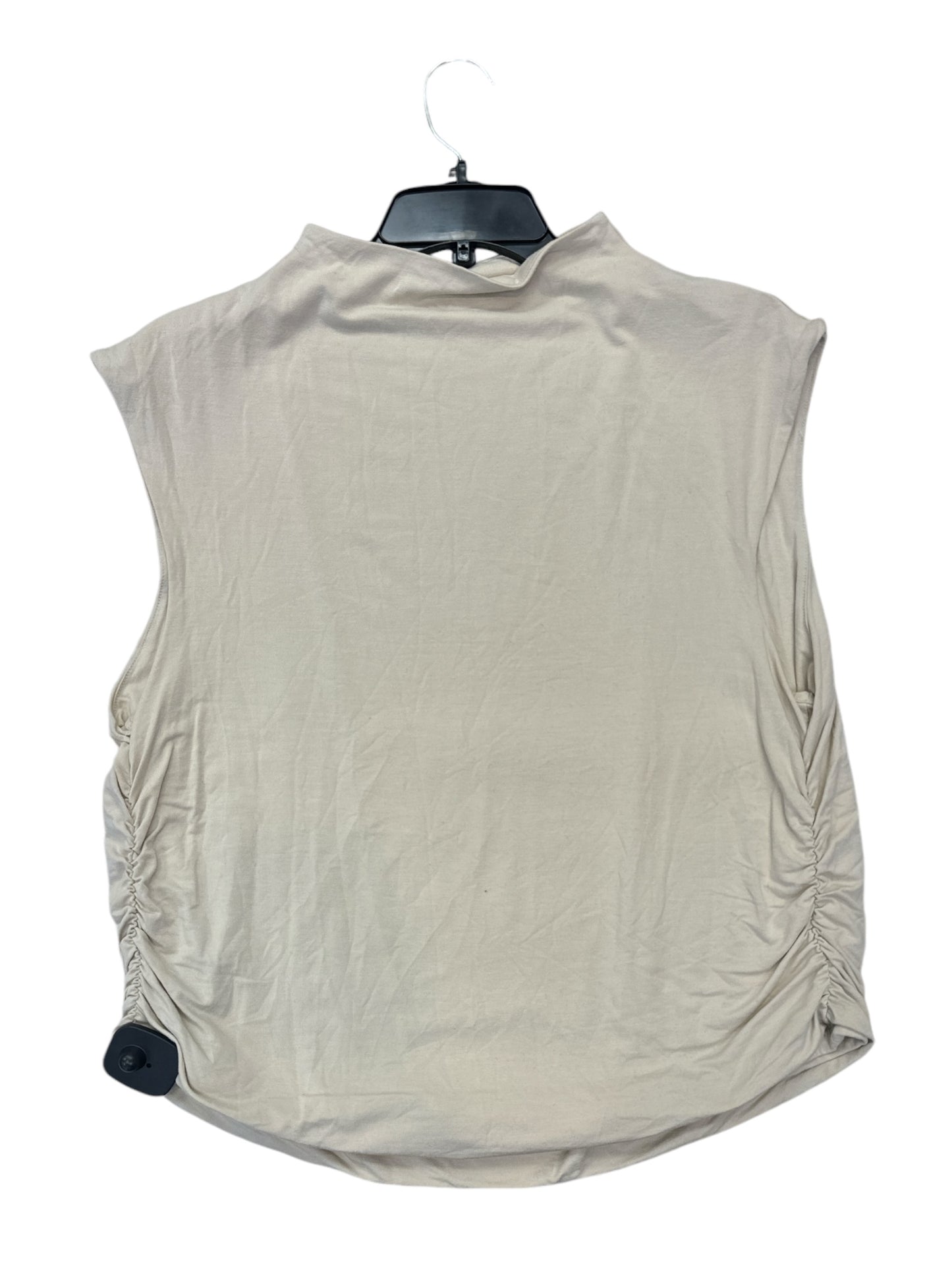 Top Sleeveless By A New Day In Cream, Size: 2x