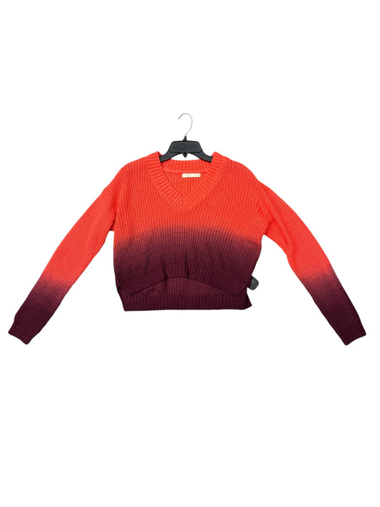 Sweater By Harper In Orange & Purple, Size: S