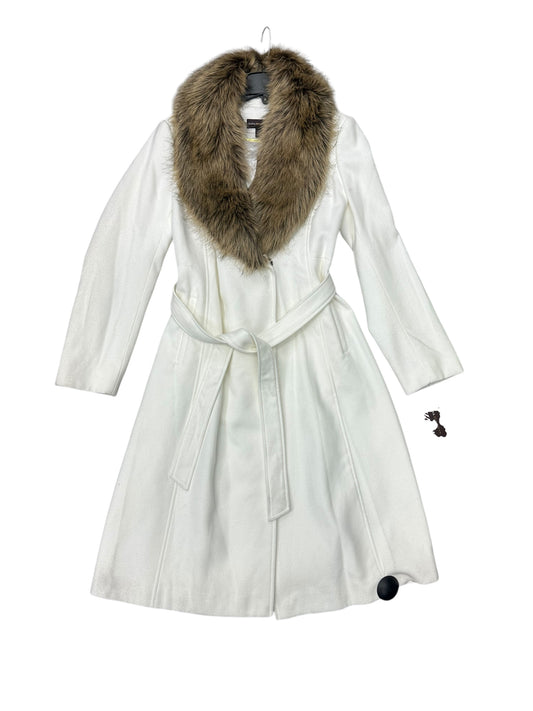 Coat Trench Coat By Dana Buchman In Ivory, Size: L