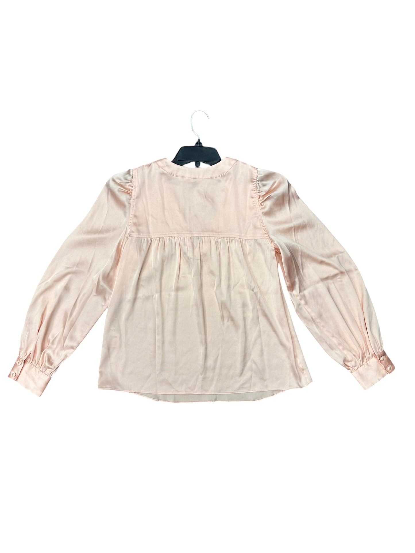 Blouse Long Sleeve By White House Black Market In Peach, Size: M