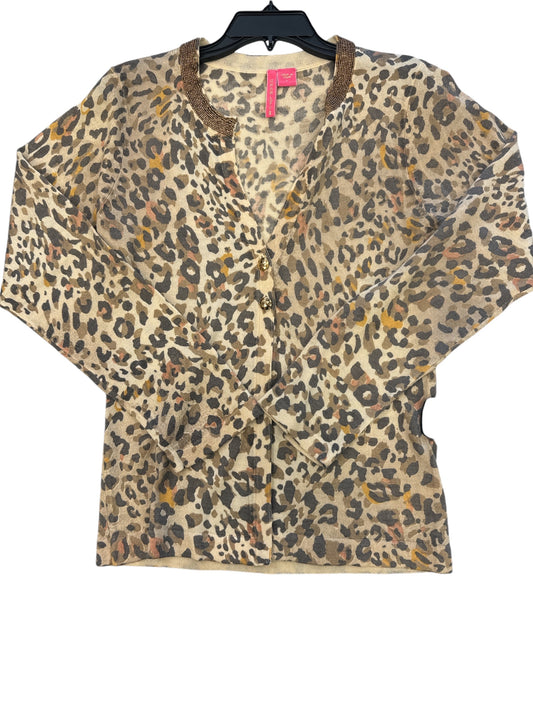 Cardigan By Charlotte In Animal Print, Size: L