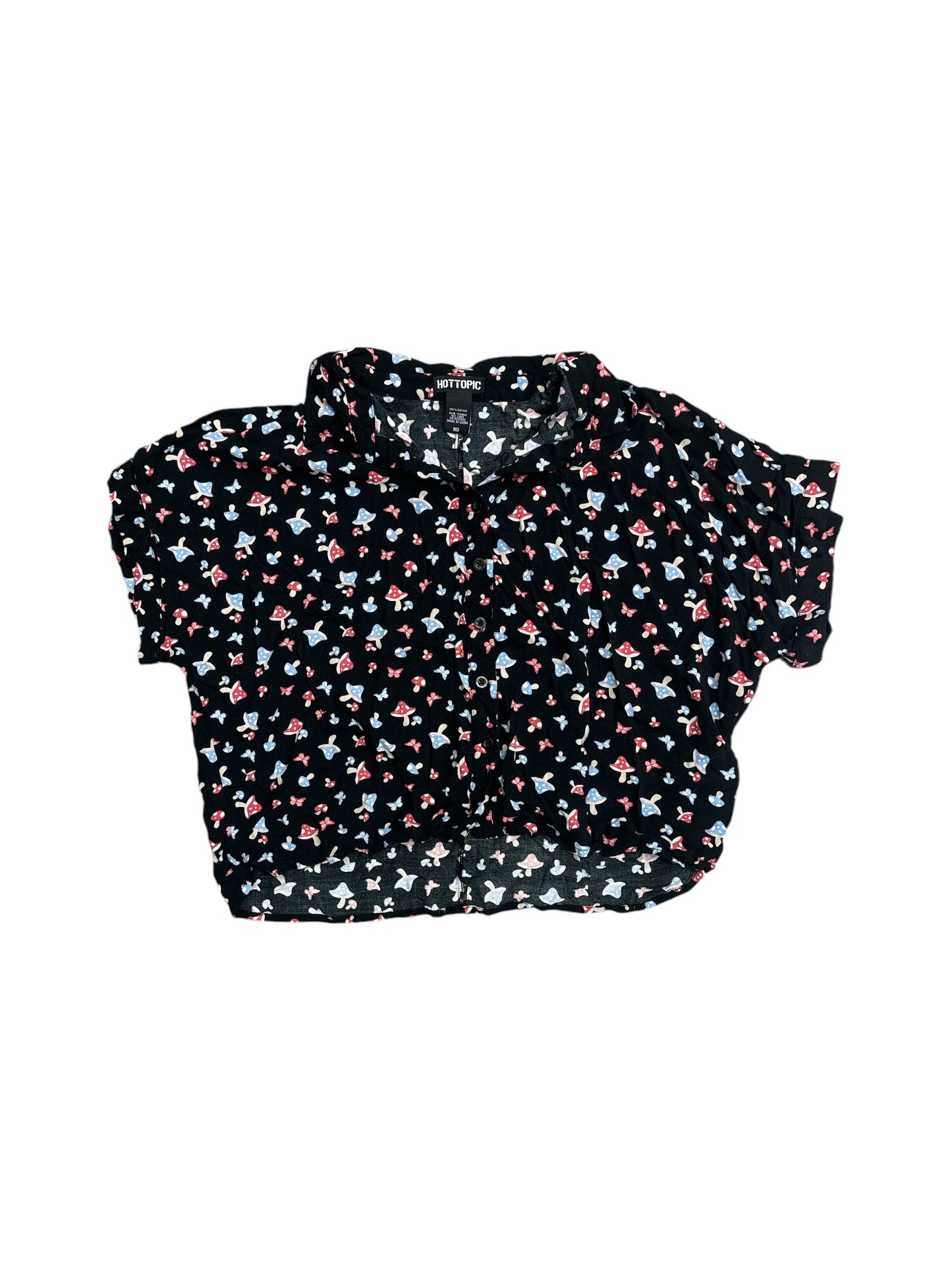 Top Short Sleeve By Clothes Mentor In Black, Size: M