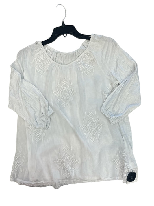 Top 3/4 Sleeve By Rxb In White, Size: S