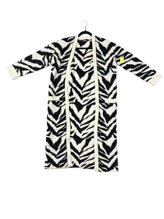 Sweater Cardigan By Express In Zebra Print, Size: S