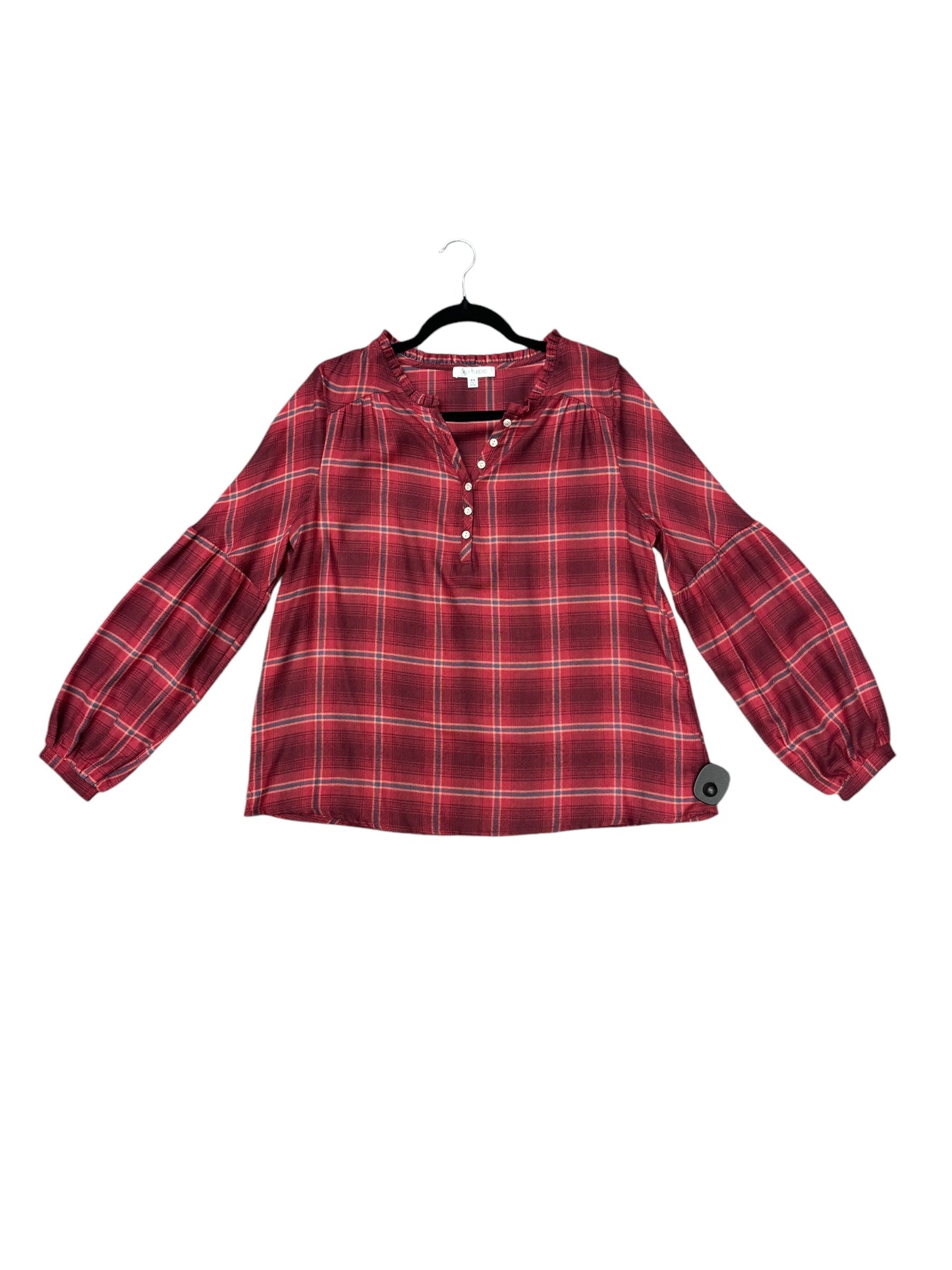 Top Long Sleeve By Clothes Mentor In Red, Size: M