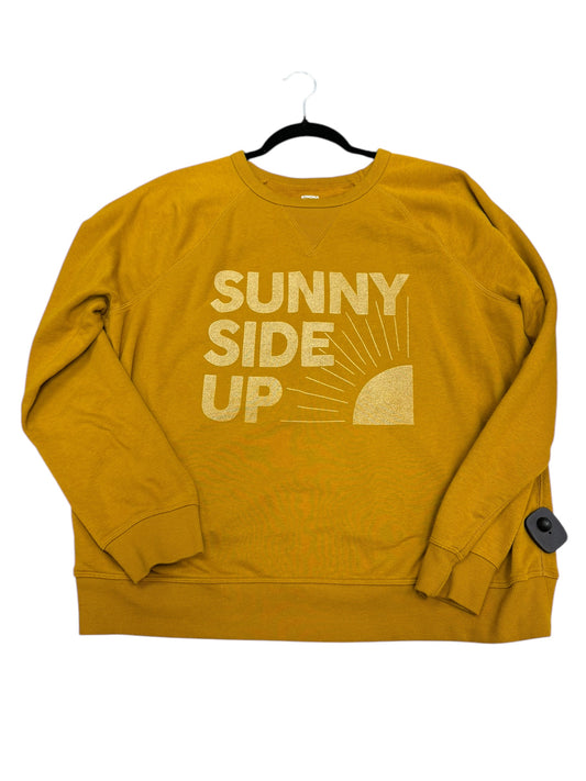 Sweatshirt Crewneck By Sonoma In Yellow, Size: Xl