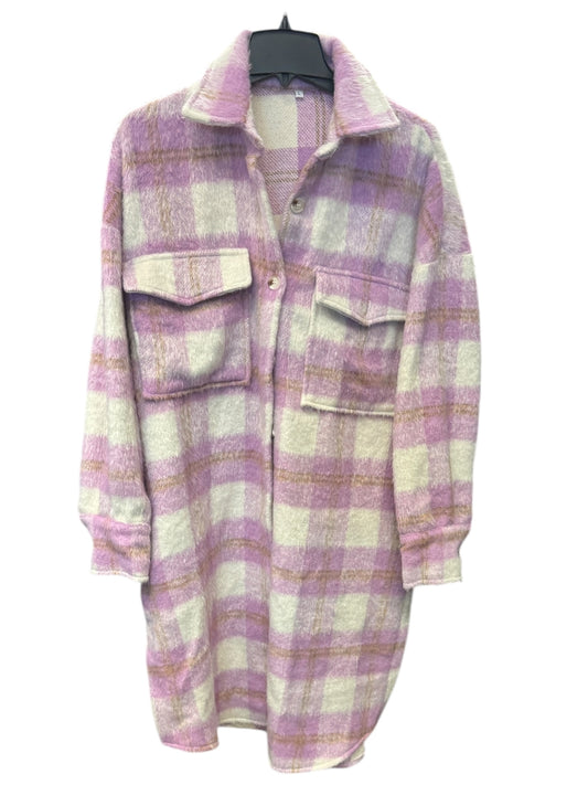 Jacket Shirt By Clothes Mentor In Purple, Size: L