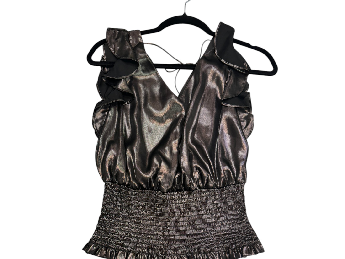 Top Sleeveless By Nine West Apparel In Silver, Size: Xs