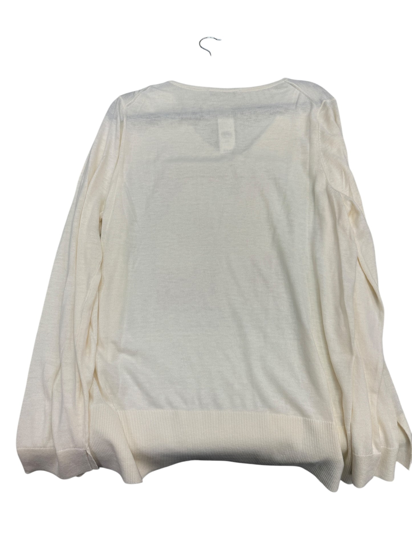 Top Long Sleeve By Loft In Cream, Size: Xxl