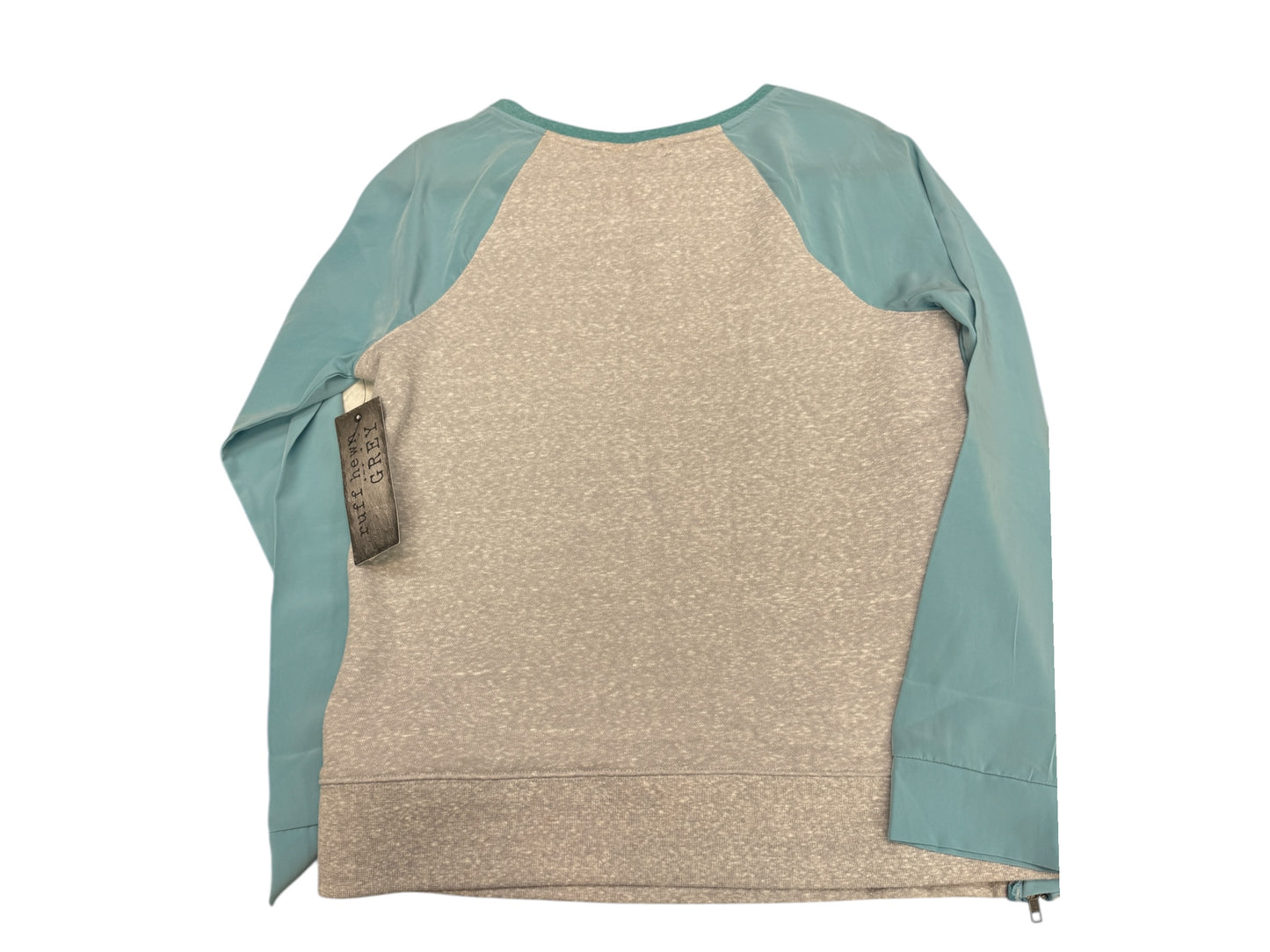 Blouse Long Sleeve By Ruff Hewn In Grey, Size: M