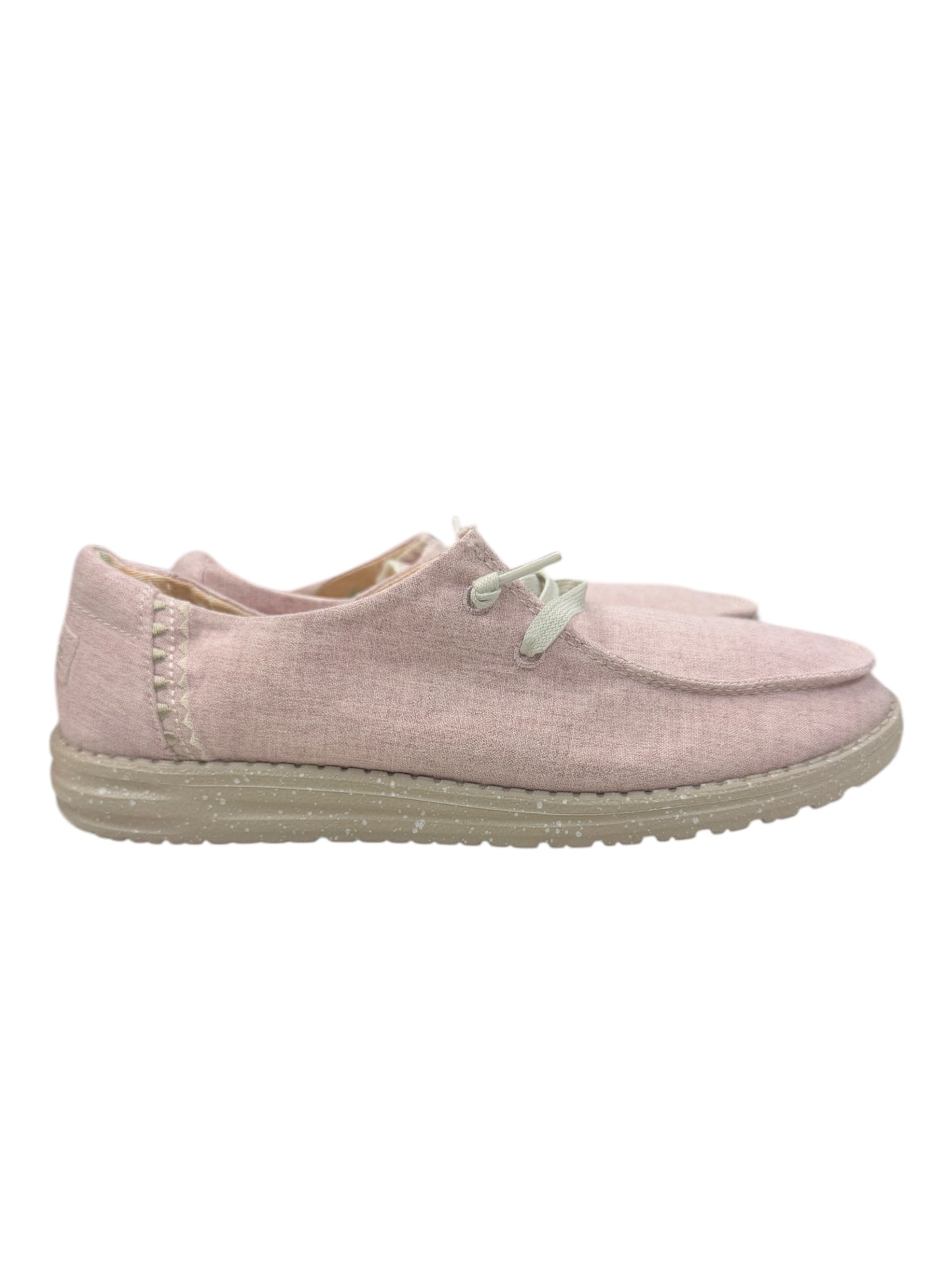 Shoes Flats By Hey Dude In Pink, Size: 10