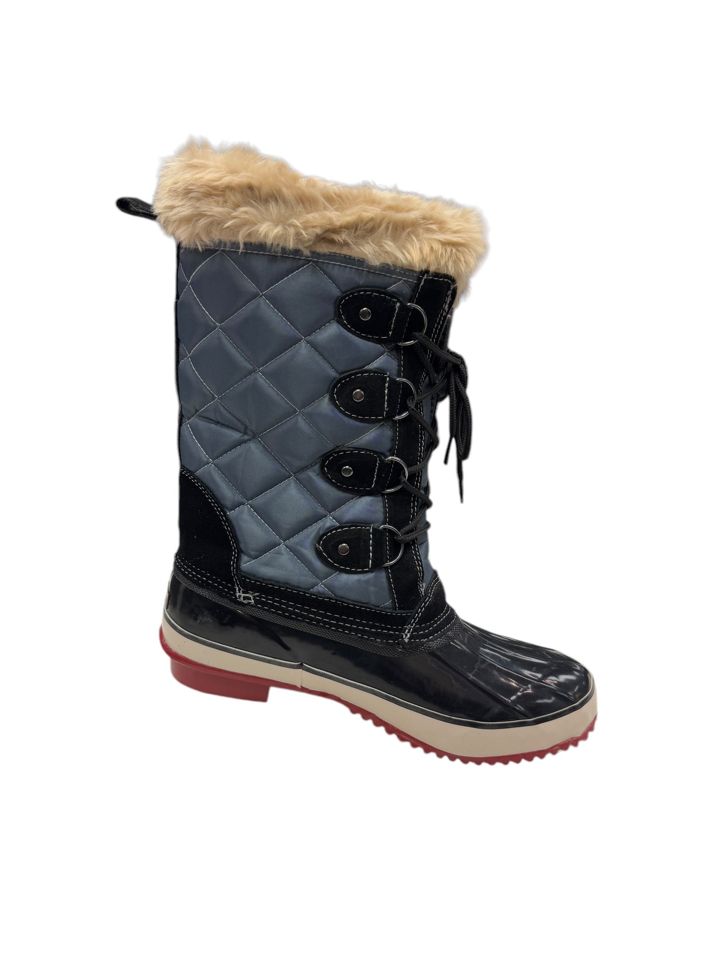 Boots Snow By Khombu In Black & Blue, Size: 10