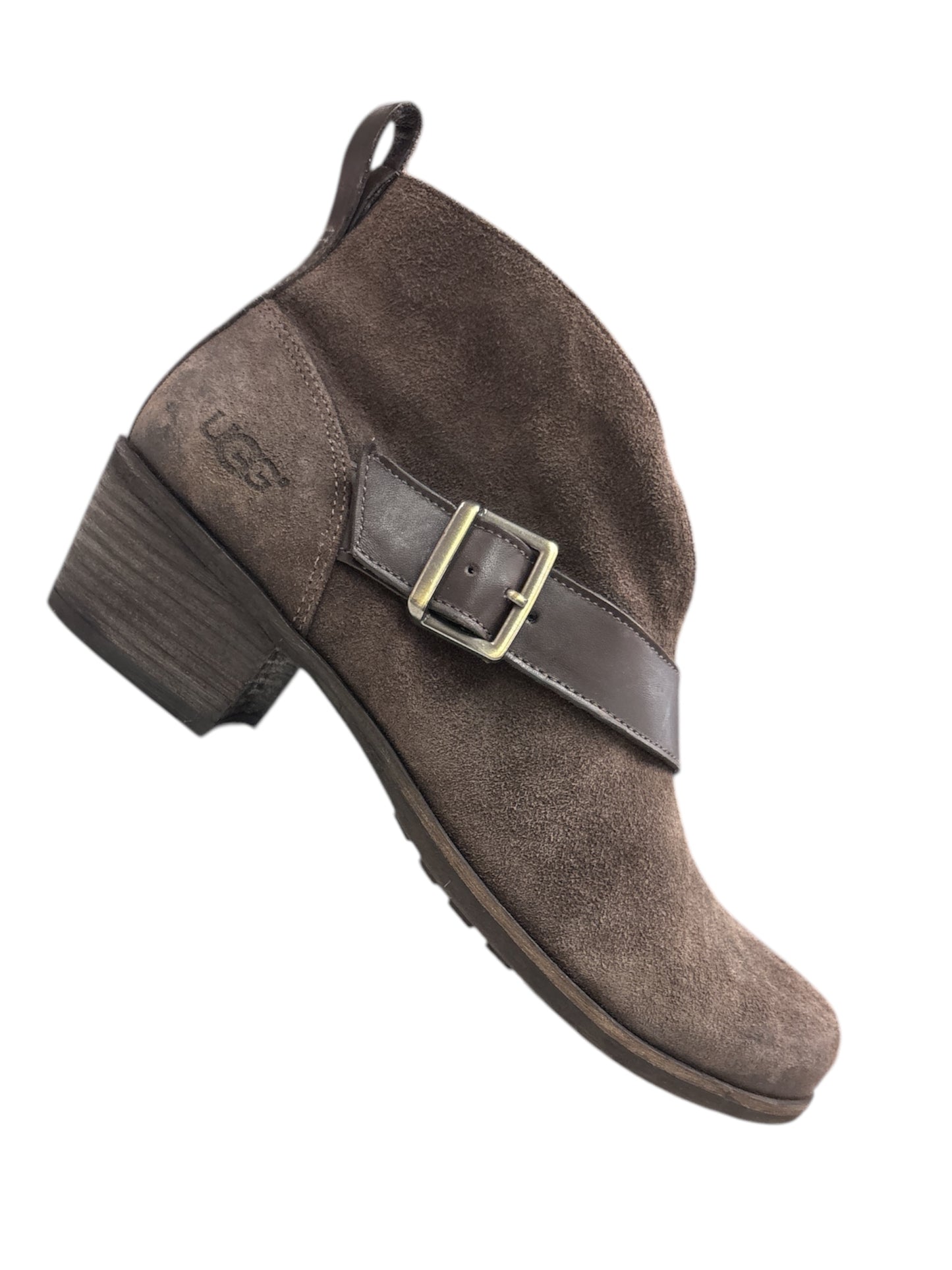 Boots Designer By Ugg In Brown, Size: 7.5