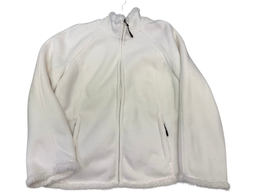 Jacket Faux Fur & Sherpa By Green Tea In White, Size: Xl