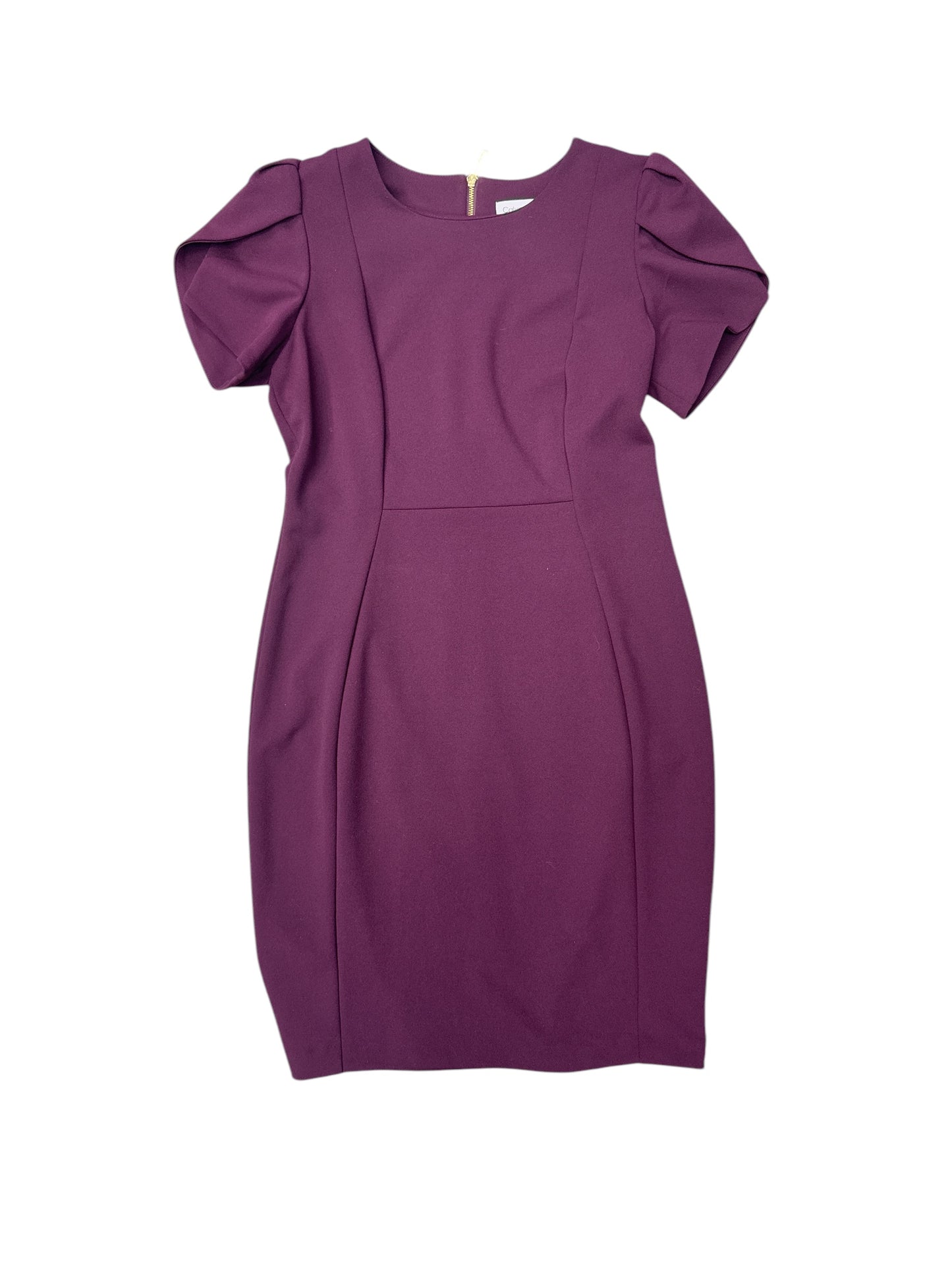 Dress Party Midi By Calvin Klein In Purple, Size: 12p