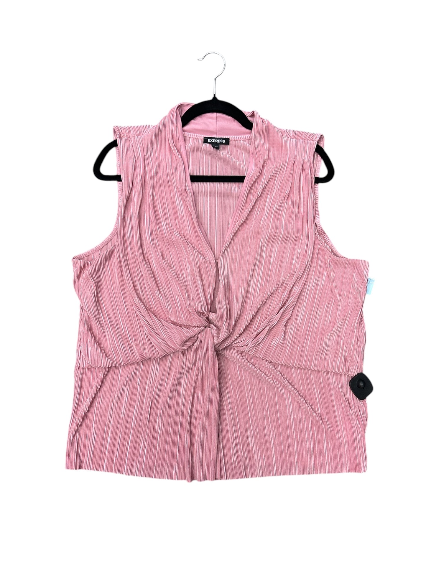 Blouse Sleeveless By Express In Pink, Size: 14