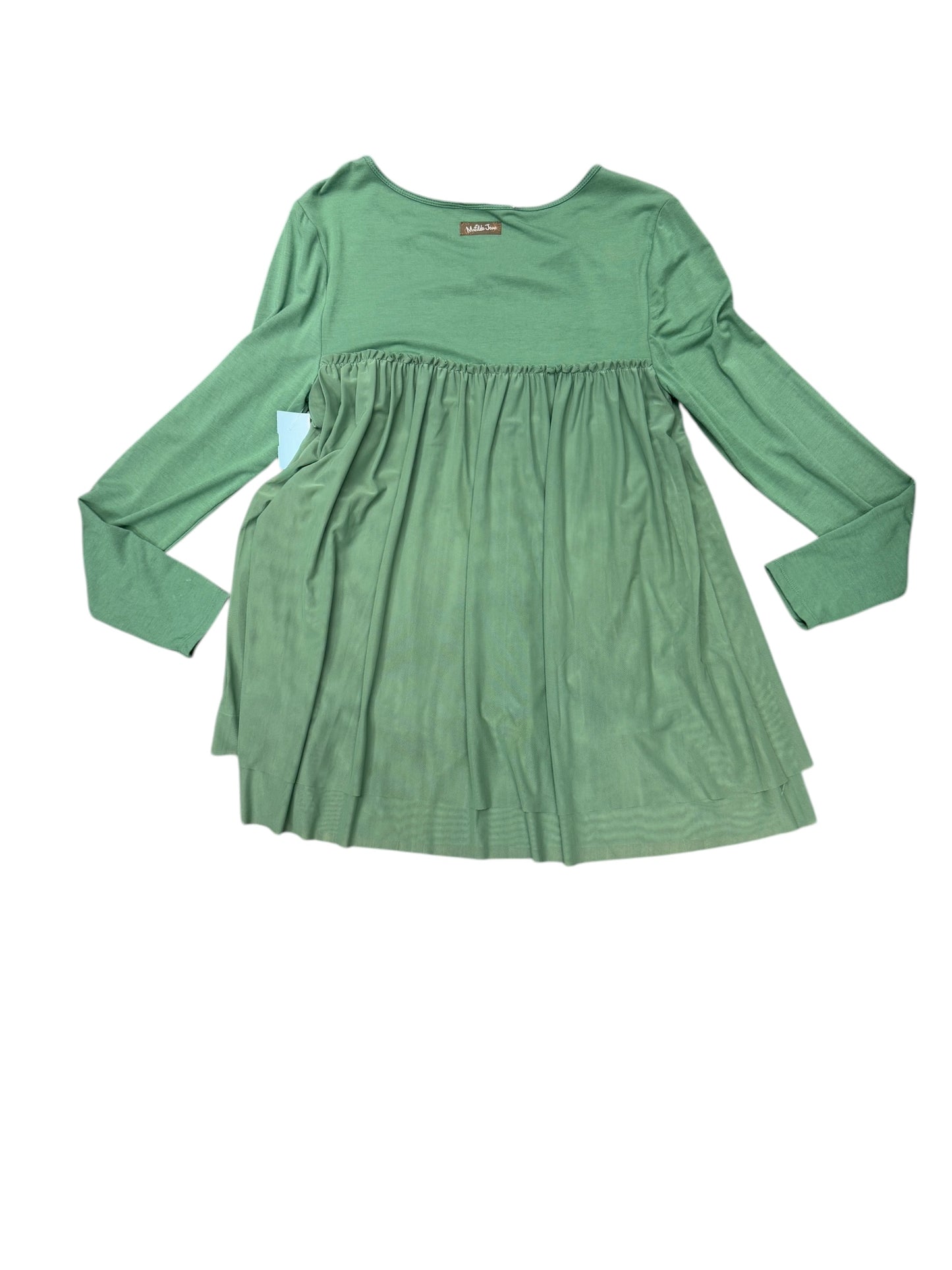 Top Long Sleeve By Matilda Jane In Green, Size: S