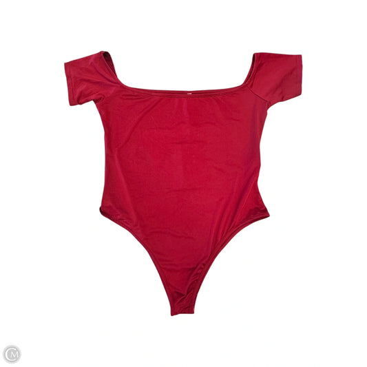 Bodysuit By Clothes Mentor In Red, Size: L