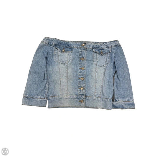 Top 3/4 Sleeve By Clothes Mentor In Blue Denim, Size: S