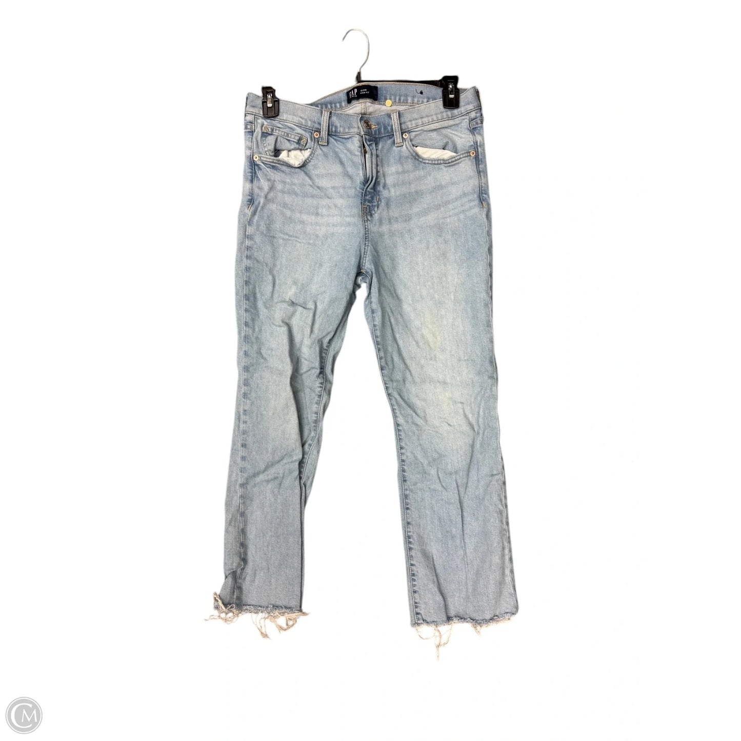 Jeans Cropped By Gap In Blue Denim, Size: 12