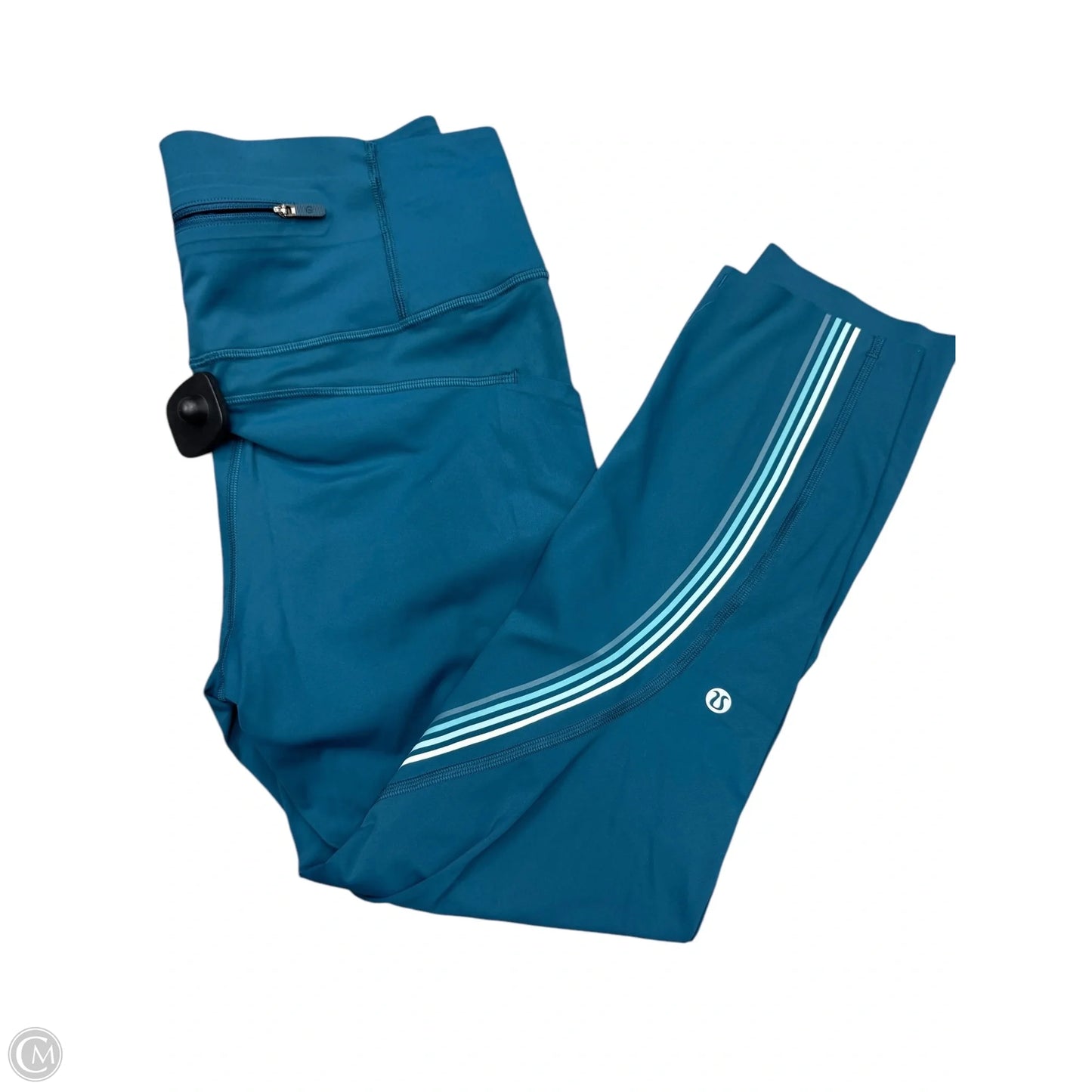 Athletic Capris By Lululemon In Teal, Size: L
