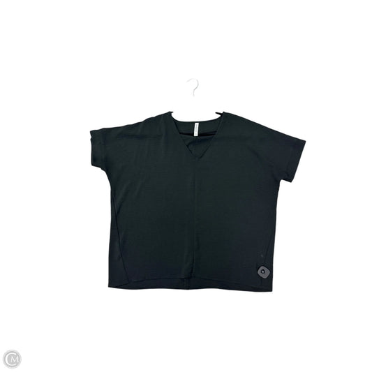 Blouse Short Sleeve By Zenana Outfitters In Black, Size: S