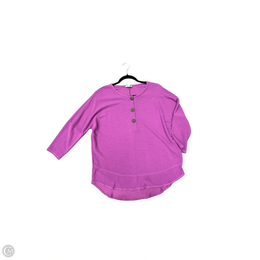 Top 3/4 Sleeve By West Bound In Purple, Size: S