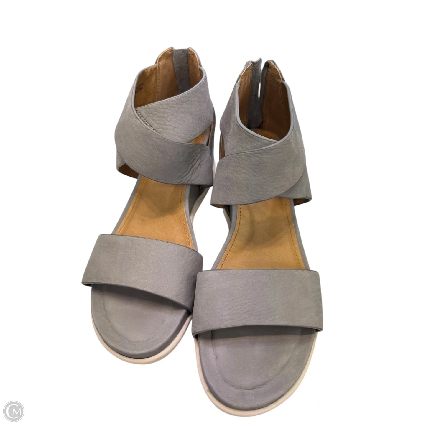 Sandals Heels Wedge By Sofft In Grey, Size: 9.5