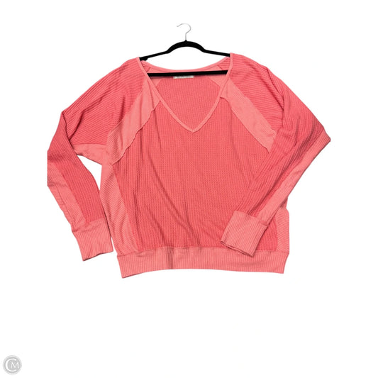 Top Long Sleeve By We The Free In Pink, Size: M
