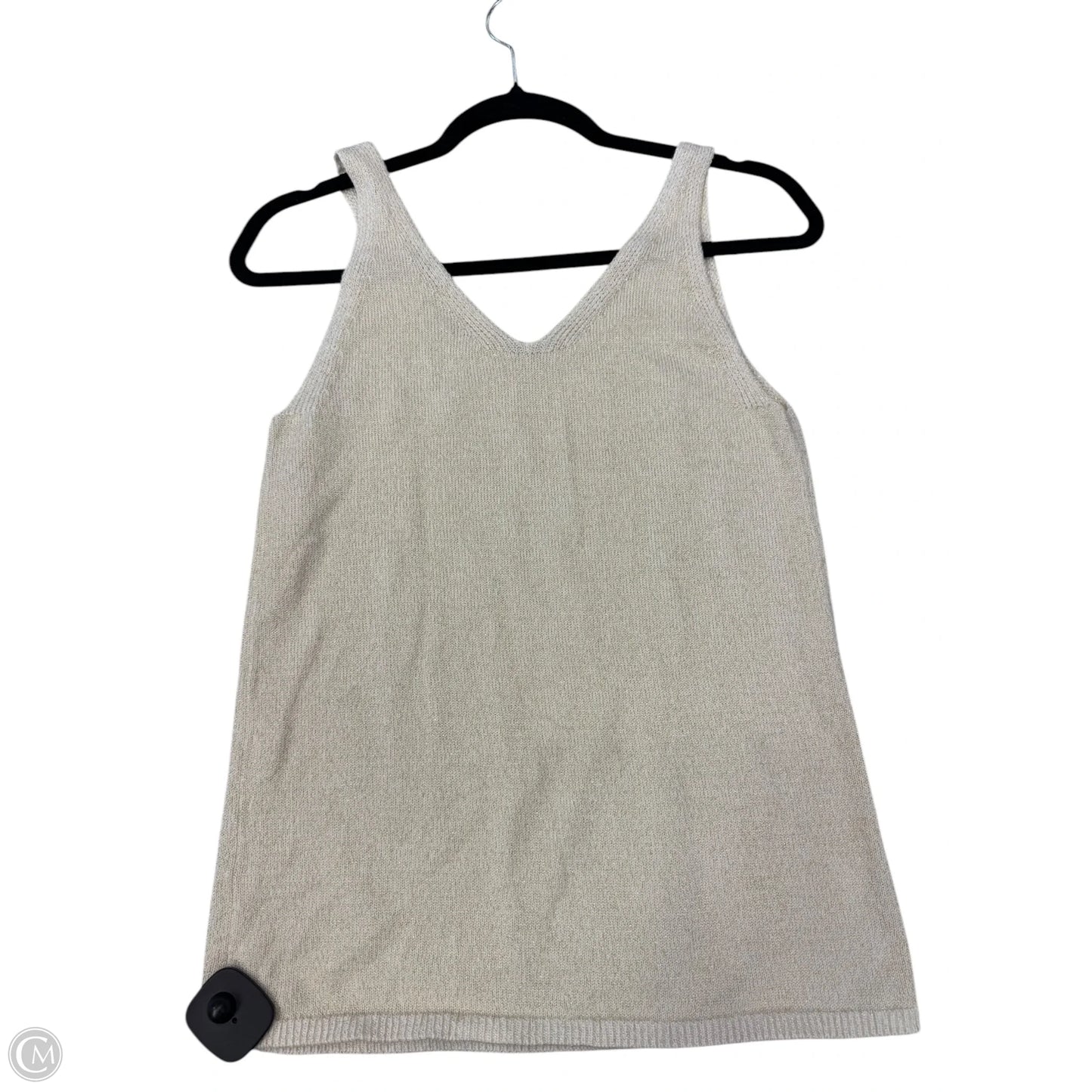 Top Sleeveless By Loft In Gold, Size: Xs