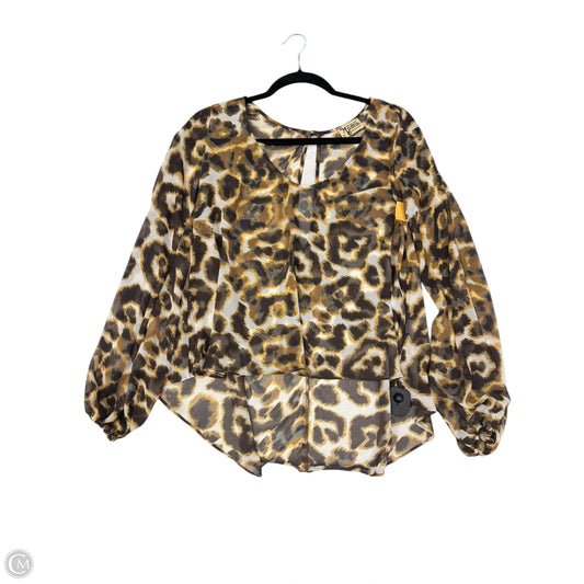 Blouse Long Sleeve By Show Me Your Mumu In Animal Print, Size: S