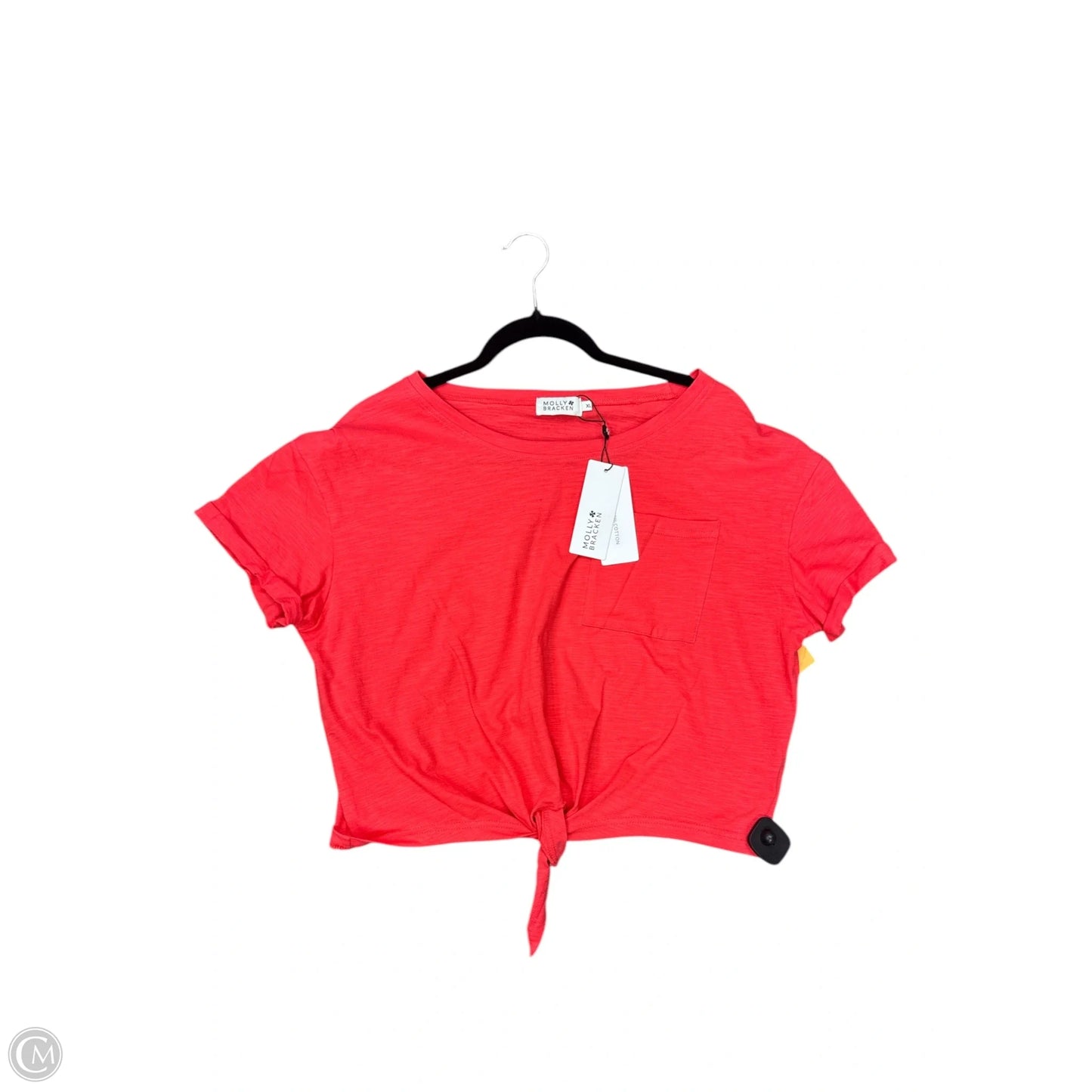 Top Short Sleeve By Molly Bracken In Pink, Size: Xl