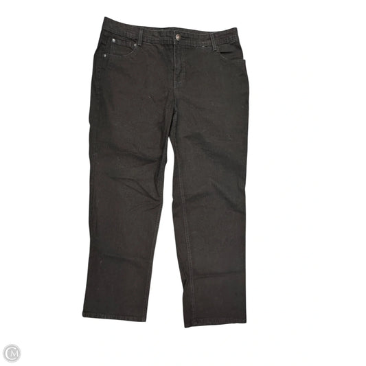 Jeans Straight By Charter Club In Black Denim, Size: 14p