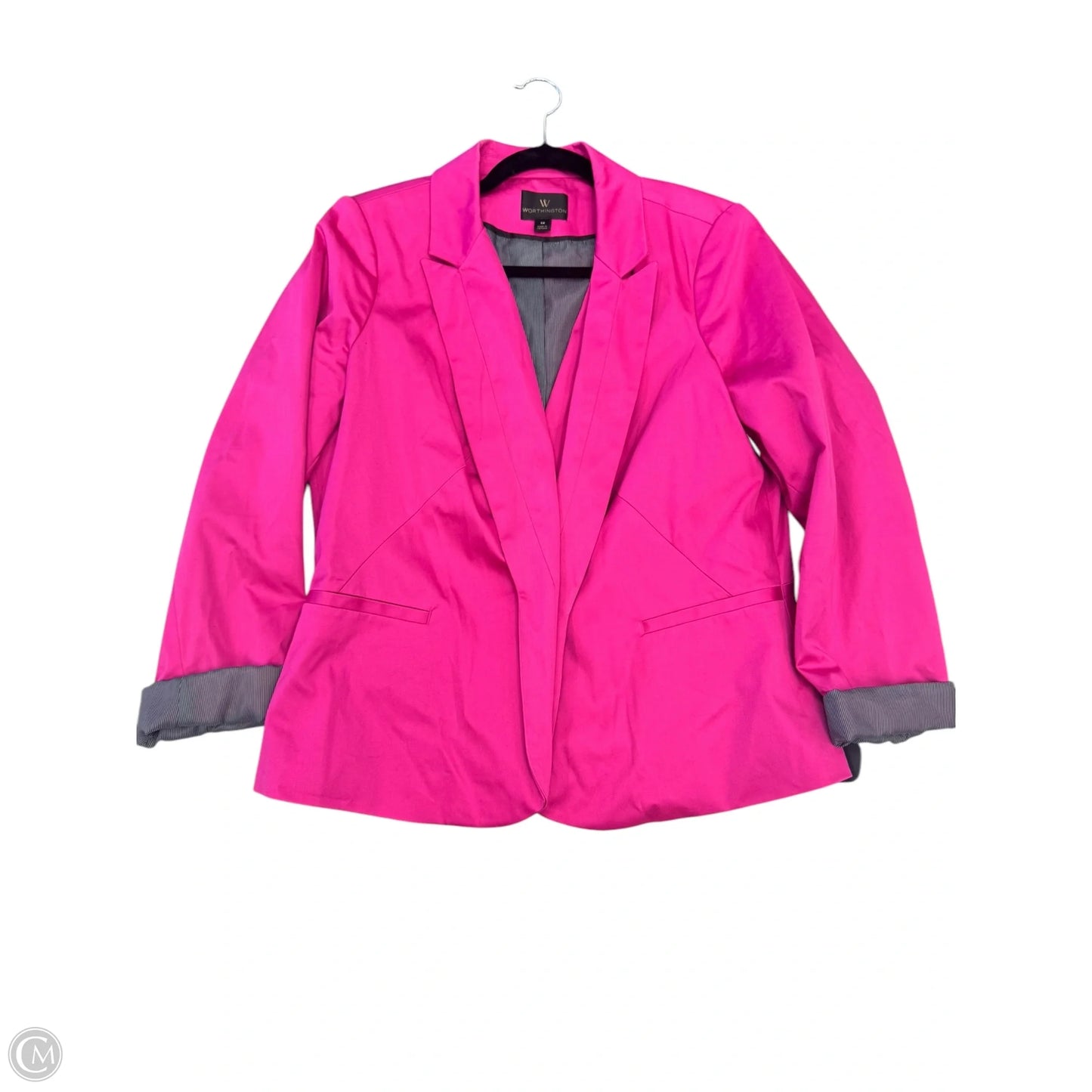 Blazer By Worthington In Pink, Size: 1x