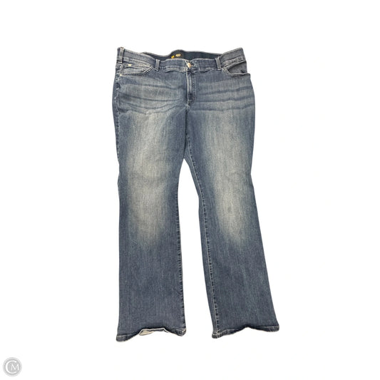 Jeans Boot Cut By Lee In Blue Denim, Size: 22