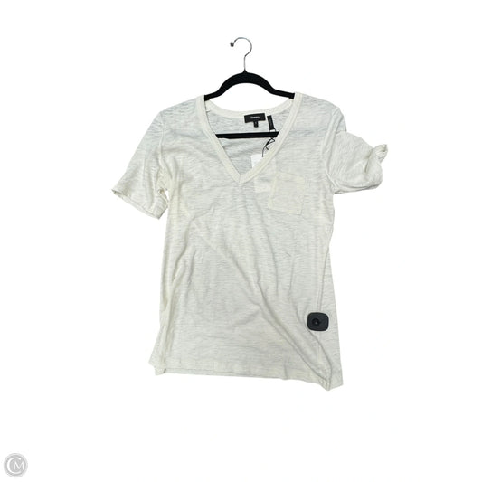 Top Short Sleeve By Theory In Ivory, Size: S