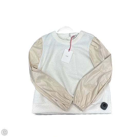 Top Long Sleeve By Cmc In Cream, Size: L