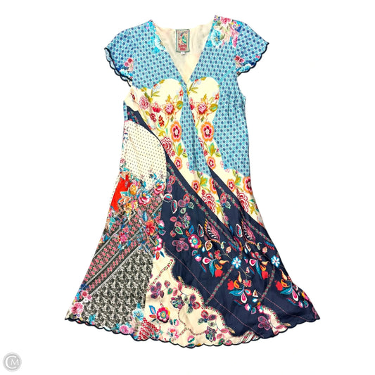 Dress Casual Midi By Johnny Was In Blue, Size: 6
