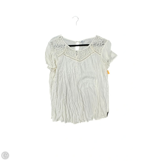 Top Short Sleeve By Sonoma In Cream, Size: 2x