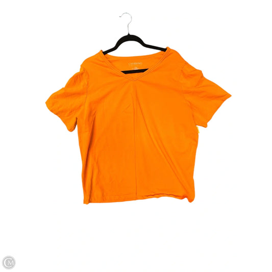 Top Short Sleeve Basic By Catherines In Orange, Size: 1x