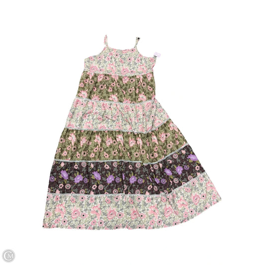Dress Casual Maxi By Cme In Green & Pink, Size: 20