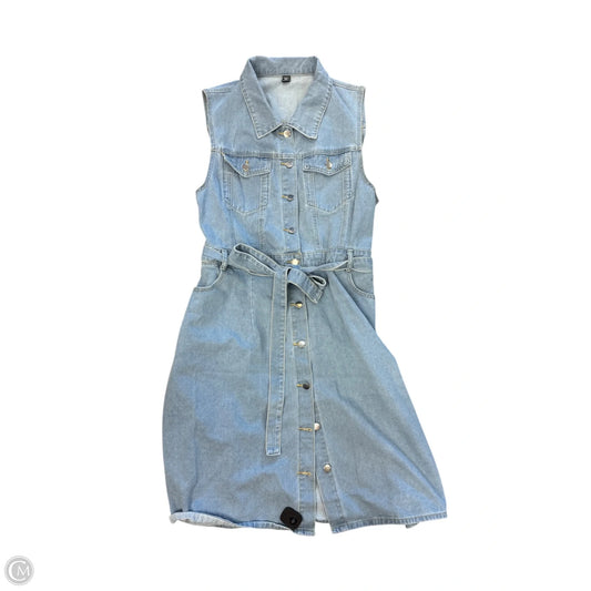 Dress Casual Midi By Shein In Blue Denim, Size: 26