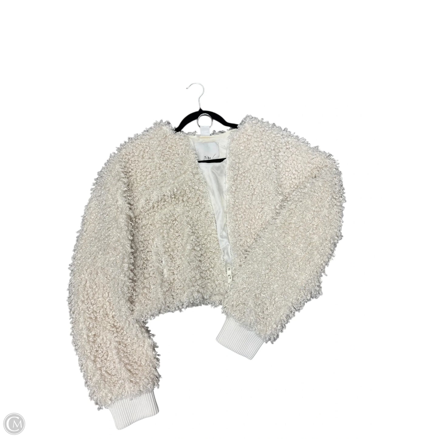 Jacket Faux Fur & Sherpa By Tibi In Ivory, Size: L