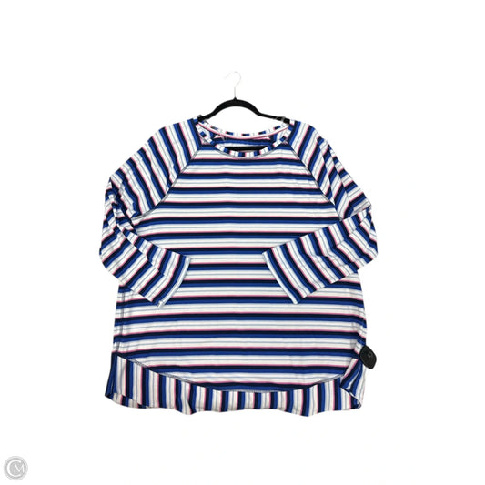 Top Long Sleeve By St Johns Bay In Blue, Size: Xxl