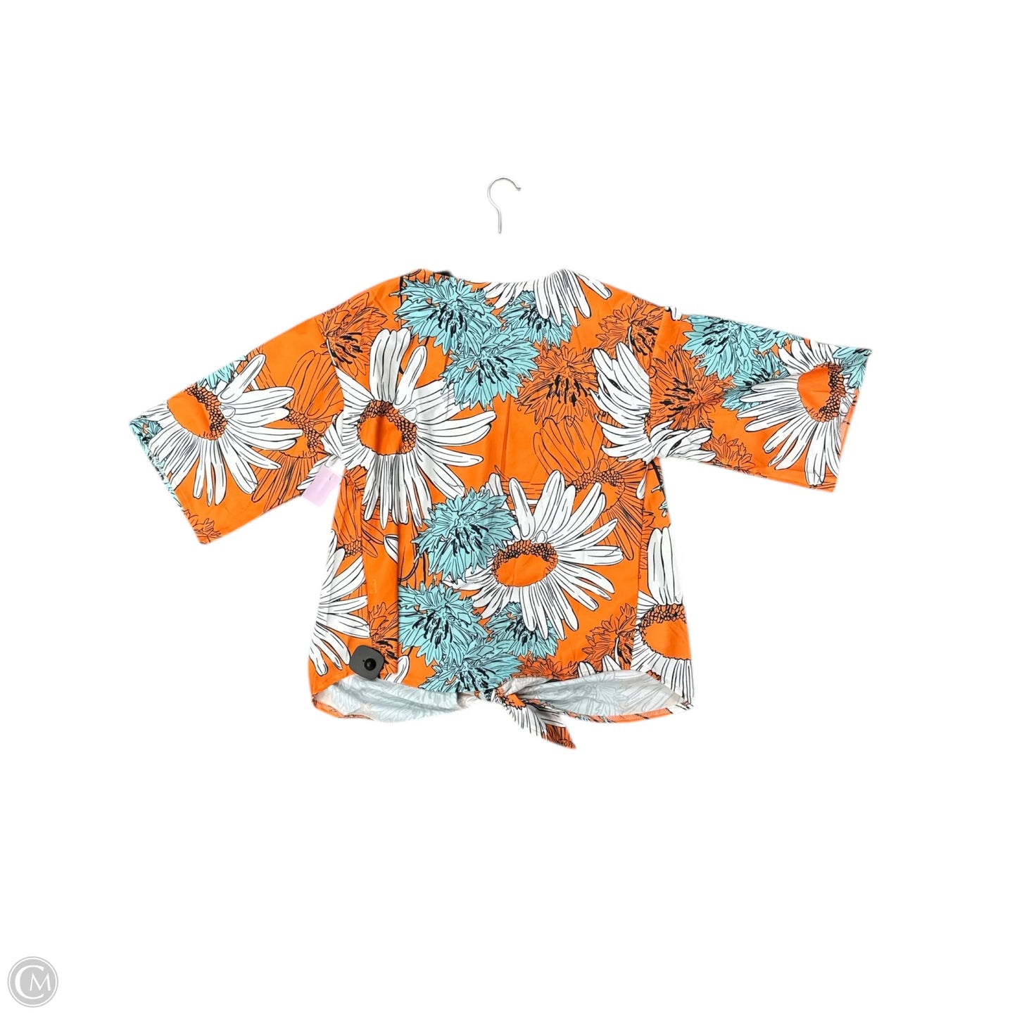 Blouse Short Sleeve By Cme In Orange, Size: M