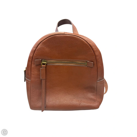 Backpack Leather By Fossil, Size: Small