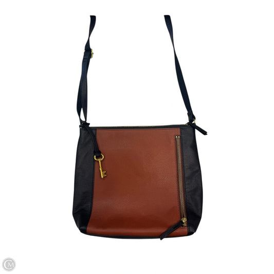 Crossbody Leather By Fossil, Size: Small