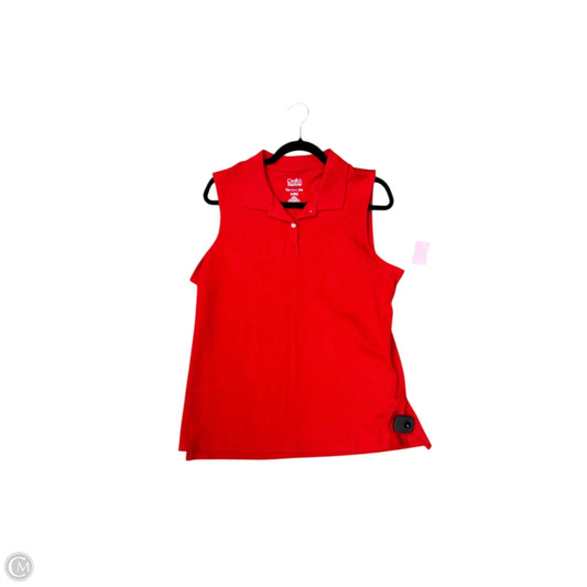 Top Sleeveless By Croft And Barrow In Red, Size: Xl